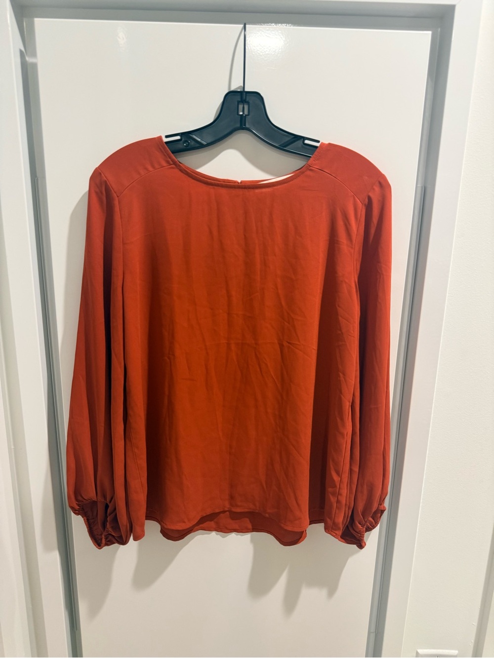 LOFT Burnt Orange Long-Sleeve Blouse